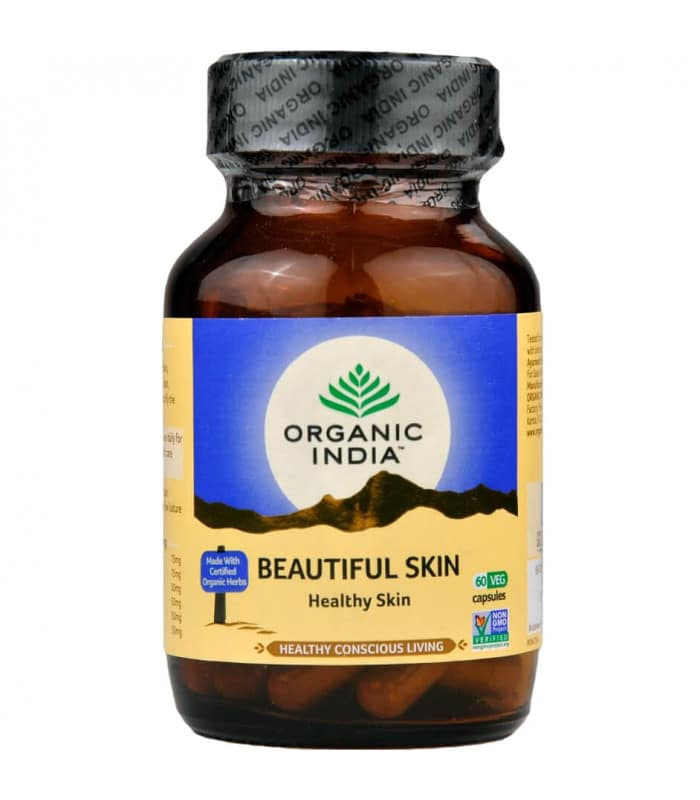 Maisto papildas "Organic India Beautiful Skin", 60 kapsulių