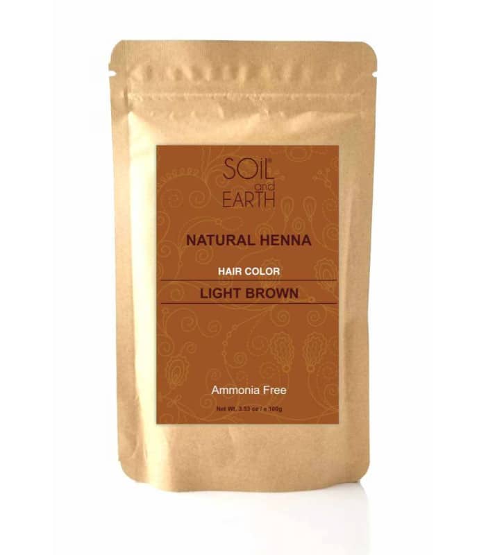 Natūralūs "Soil&Earth Natural Henna" plaukų chna (šviesiai rudi), 100 g
