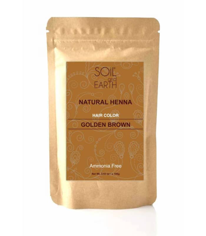 Natūralūs "Soil&Earth Natural Henna" plaukų chna (auksinė ruda), 100 g